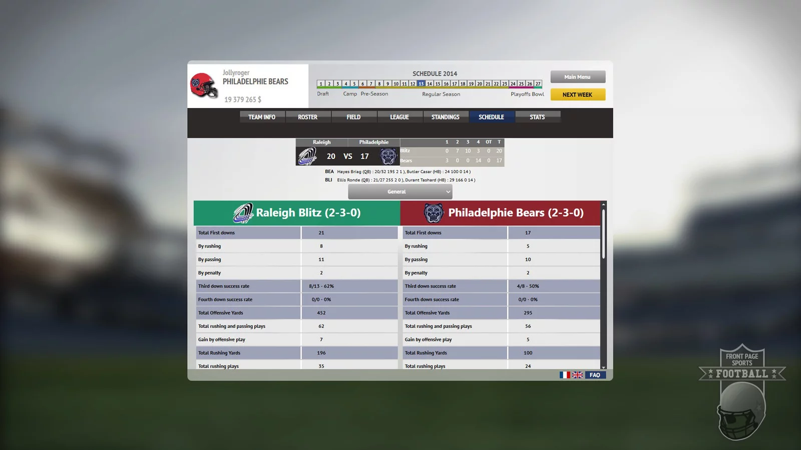 Изображение игры: Front Page Sports Football