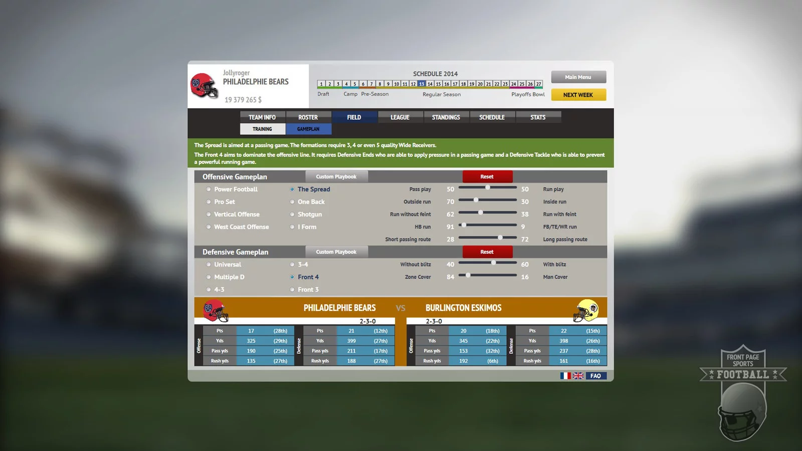 Изображение игры: Front Page Sports Football