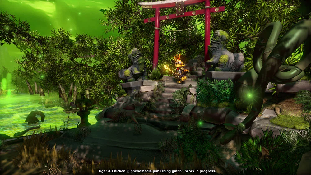 Изображение игры: Moorhuhn: Tiger and Chicken