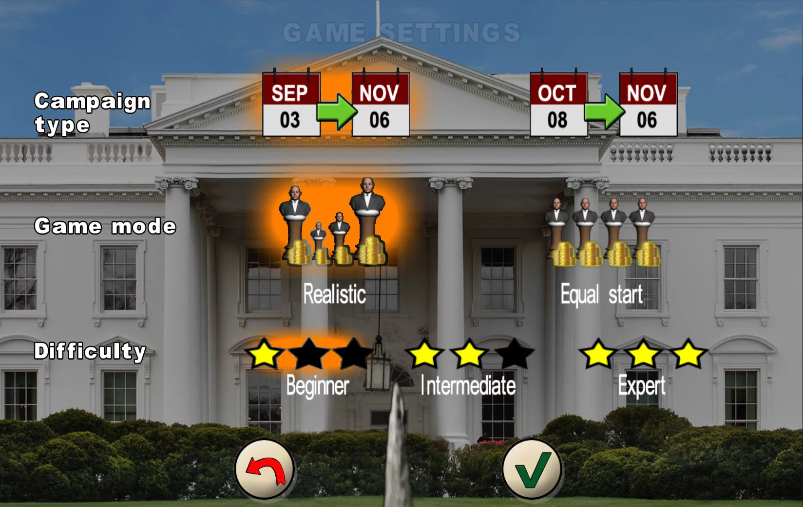 Изображение игры: The Race for the White House