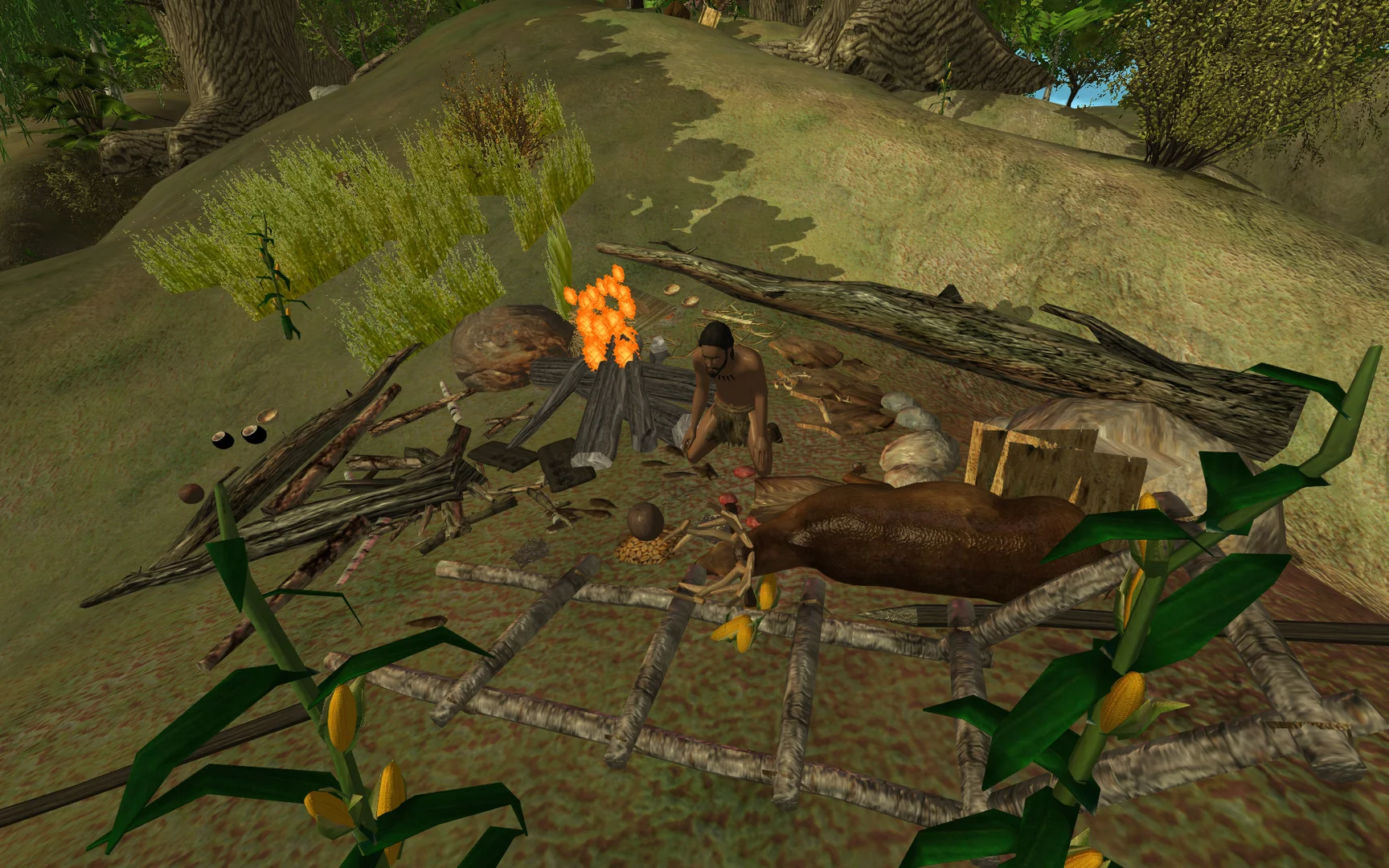 Изображение игры: Vantage: Primitive Survival Game