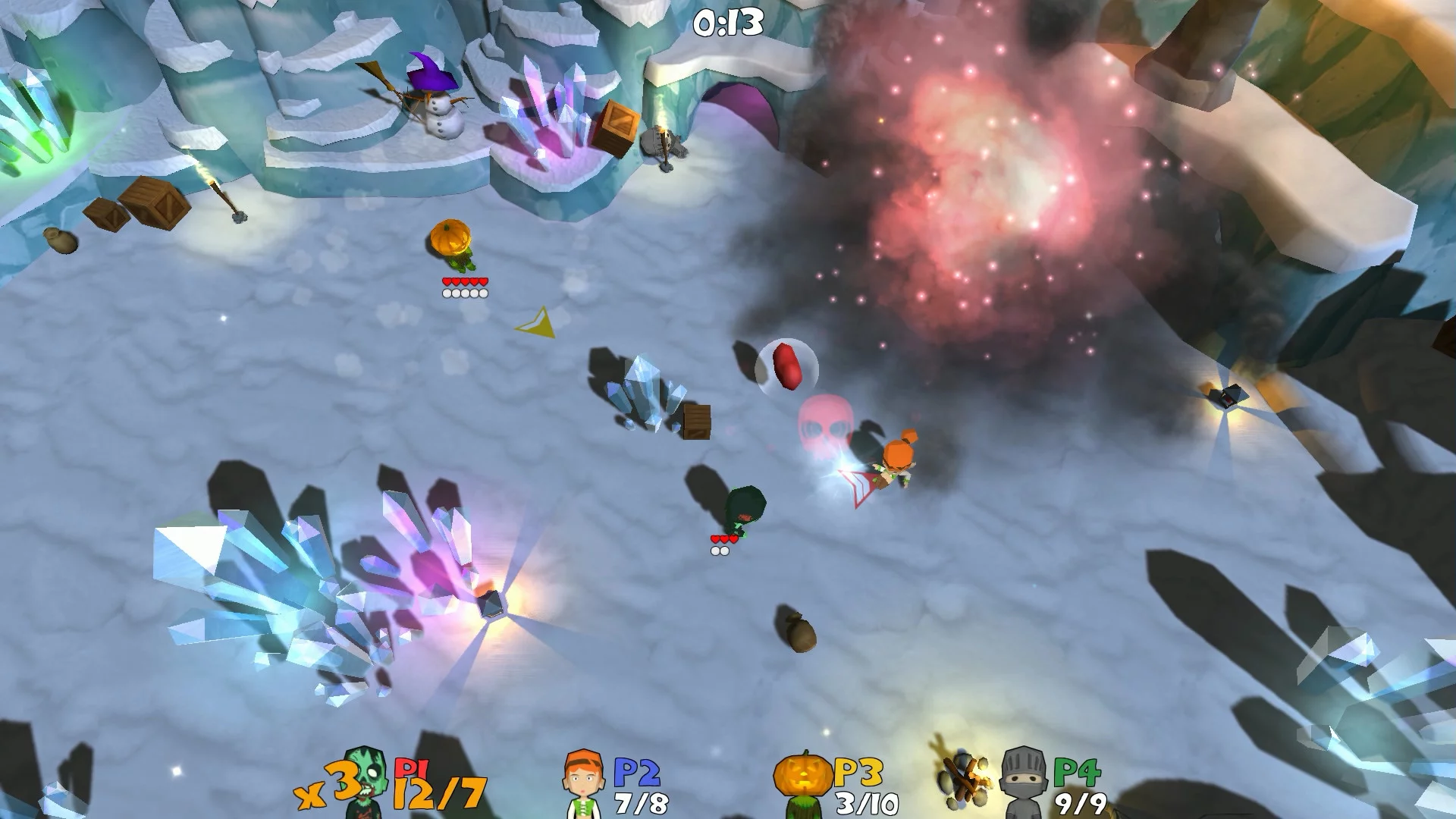 Изображение игры: Super Snow Fight