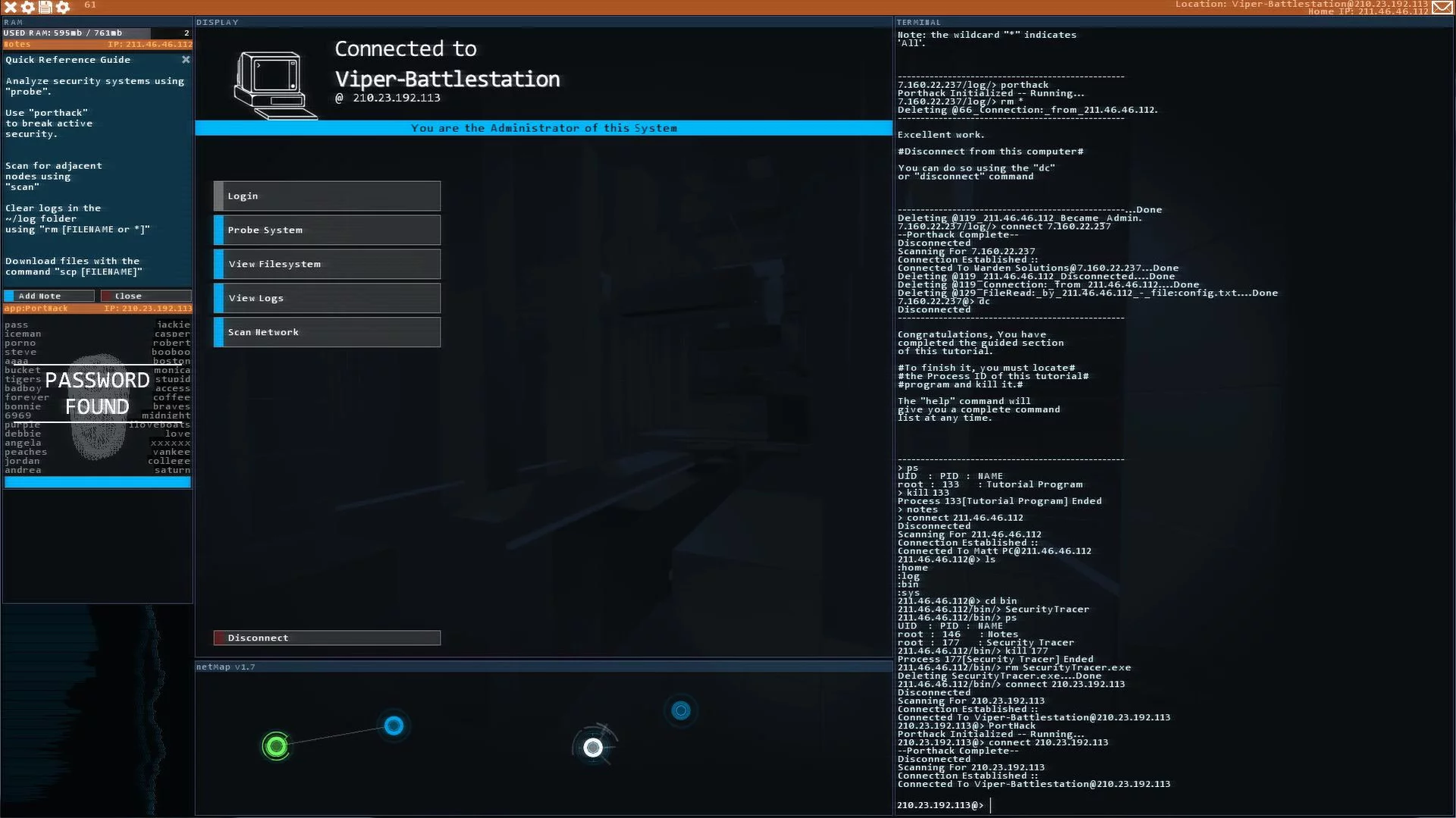 Изображение игры: Hacknet