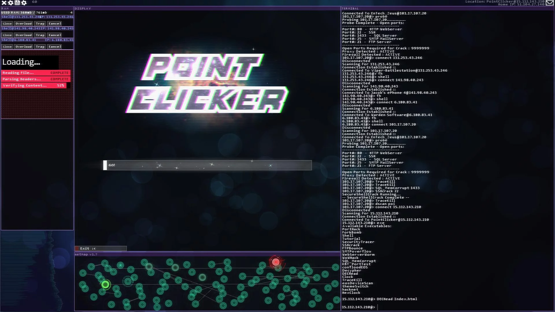 Изображение игры: Hacknet