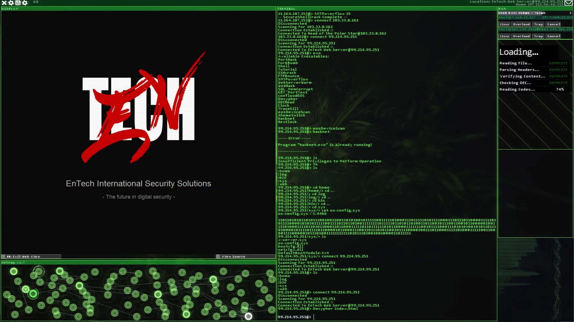 Изображение игры: Hacknet