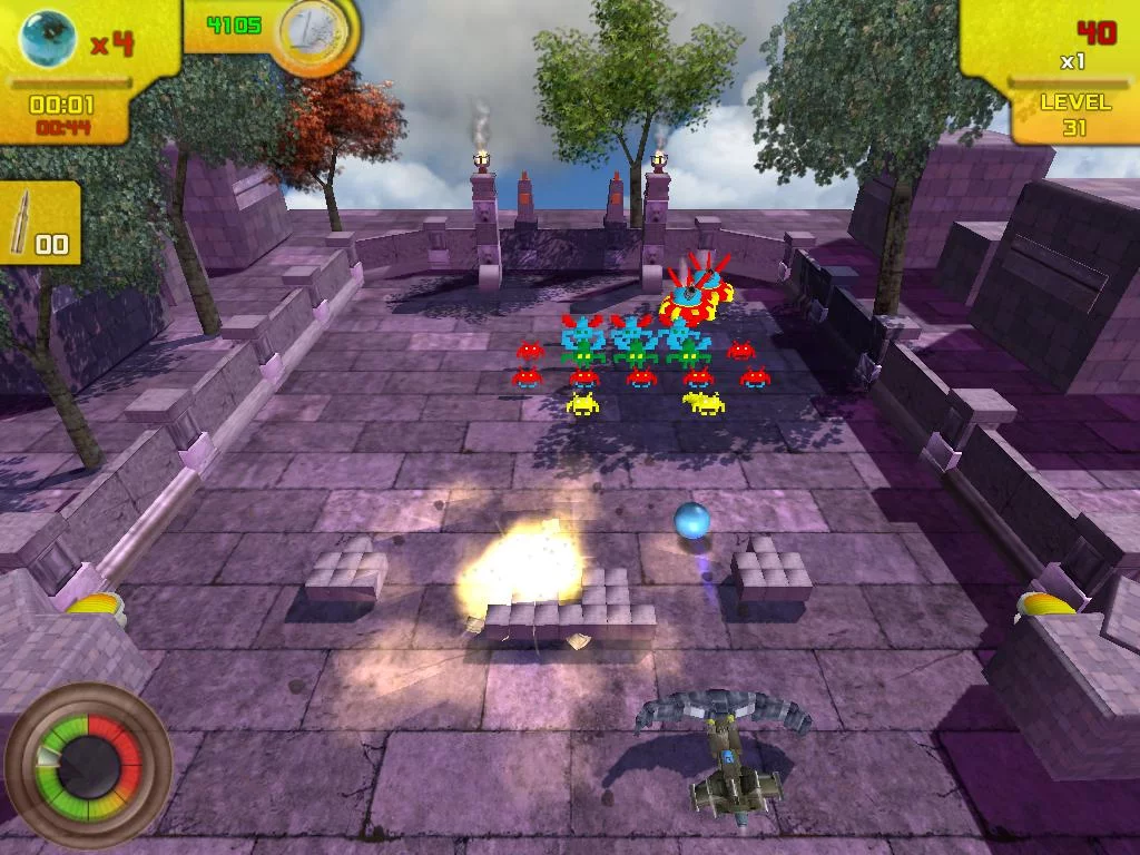 Изображение игры: Breakout Invaders