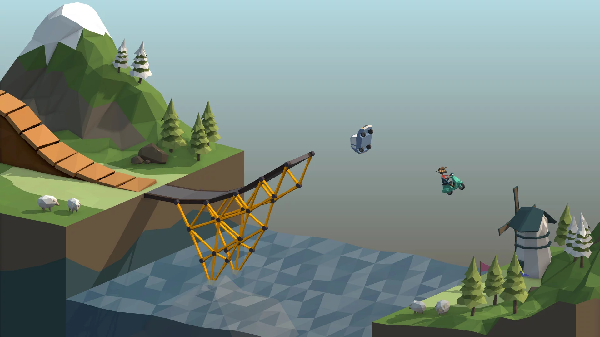 Изображение игры: Poly Bridge