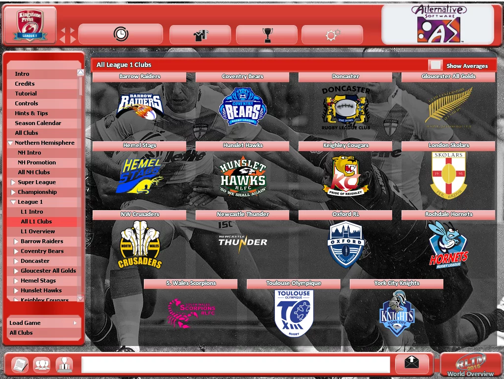 Изображение игры: Rugby League Team Manager 2015