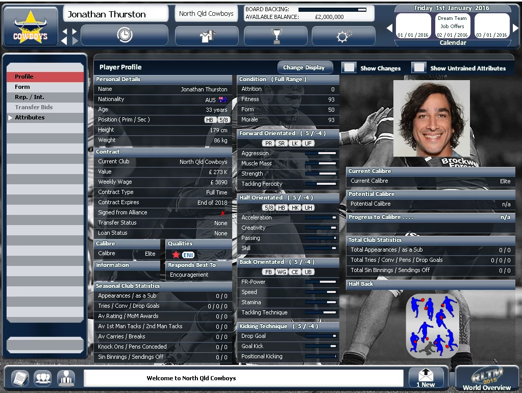 Изображение игры: Rugby League Team Manager 2015