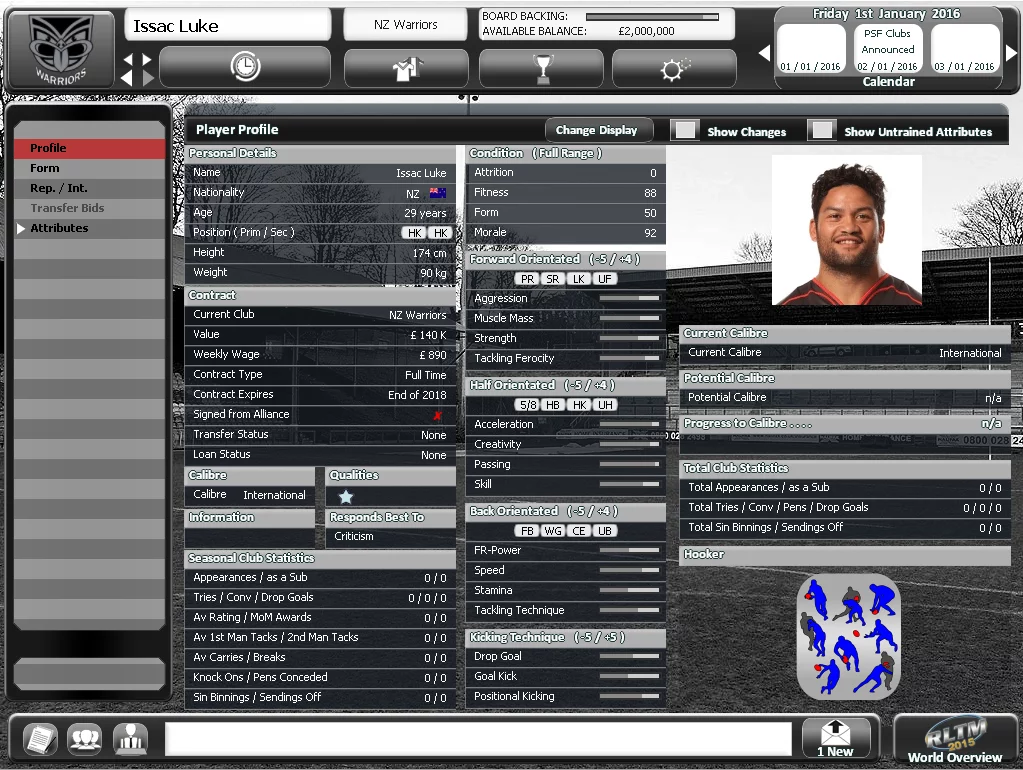 Изображение игры: Rugby League Team Manager 2015