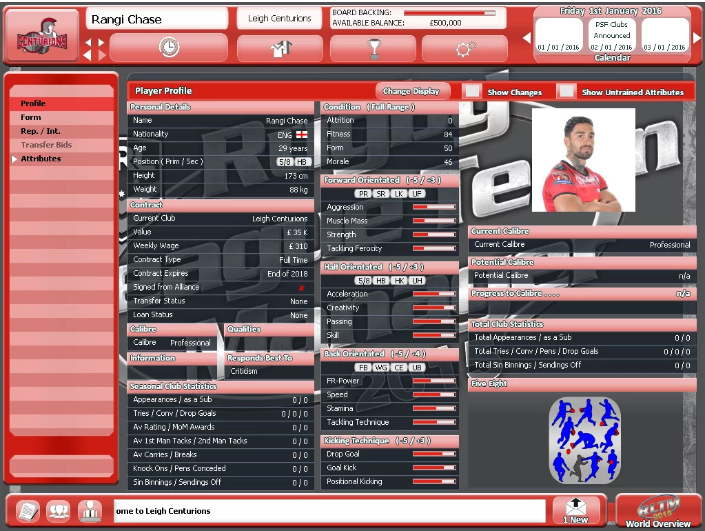 Изображение игры: Rugby League Team Manager 2015