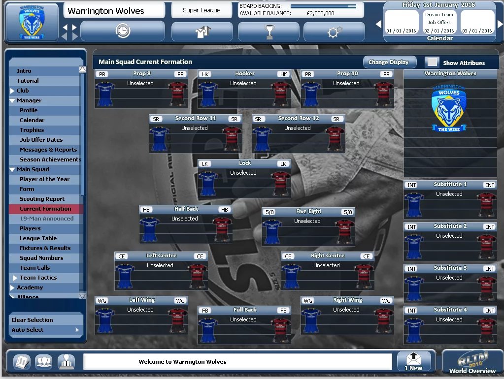 Изображение игры: Rugby League Team Manager 2015