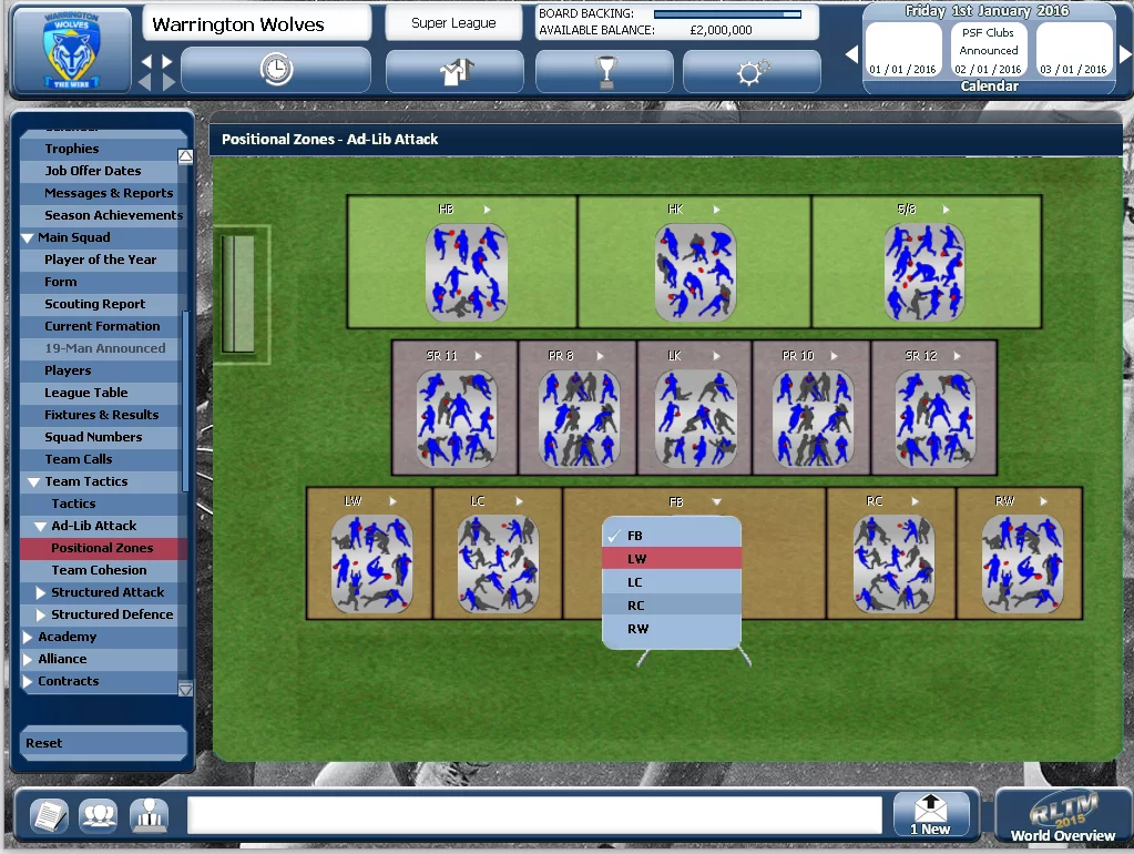 Изображение игры: Rugby League Team Manager 2015