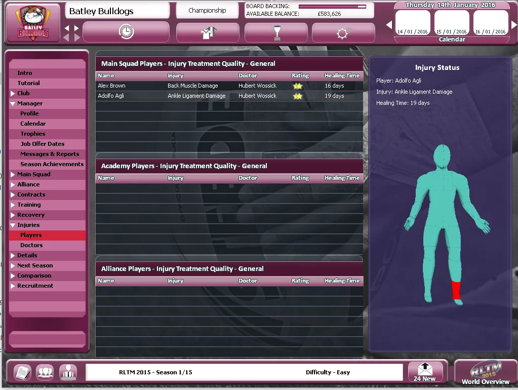 Изображение игры: Rugby League Team Manager 2015