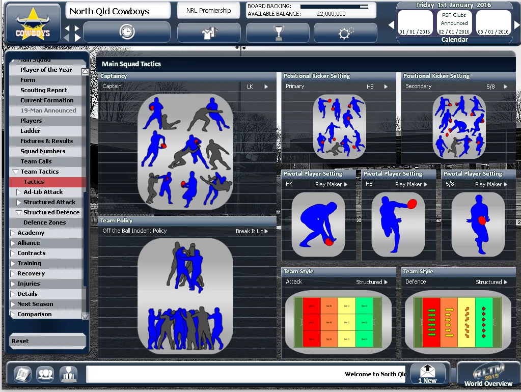 Изображение игры: Rugby League Team Manager 2015