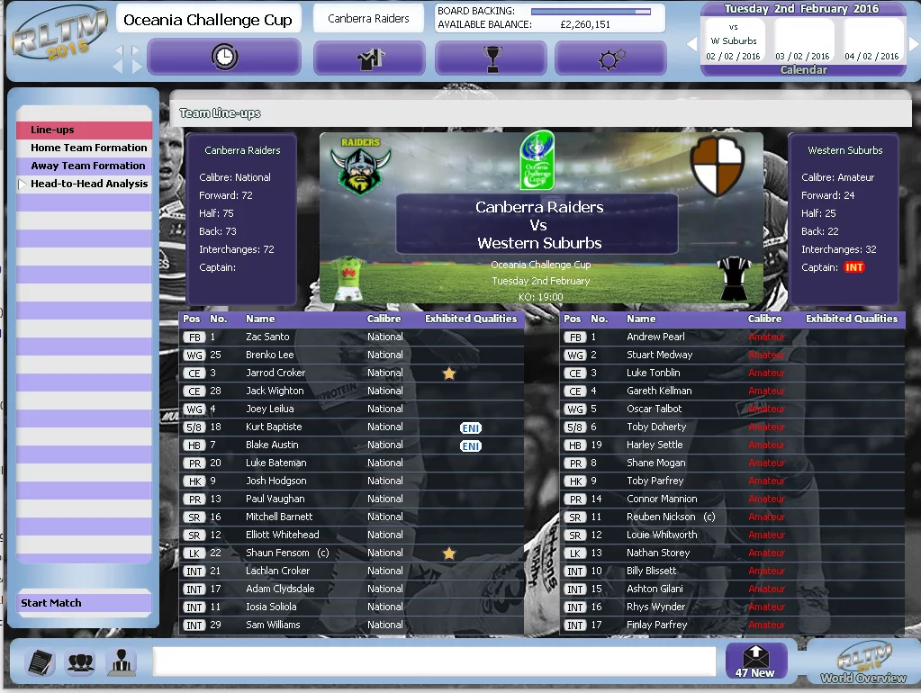 Изображение игры: Rugby League Team Manager 2015