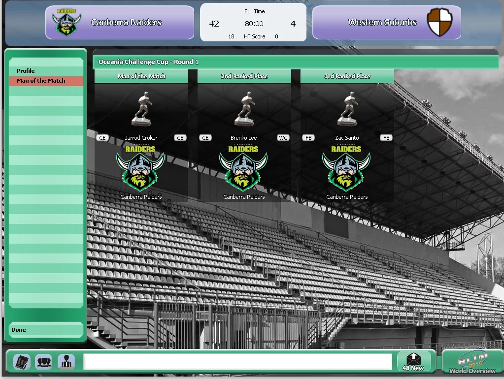 Изображение игры: Rugby League Team Manager 2015