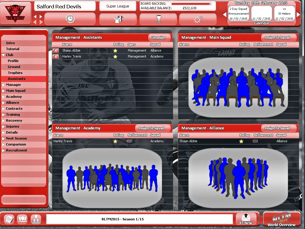 Изображение игры: Rugby League Team Manager 2015