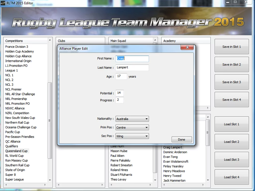 Изображение игры: Rugby League Team Manager 2015