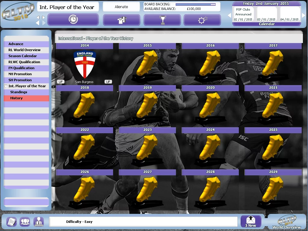 Изображение игры: Rugby League Team Manager 2015