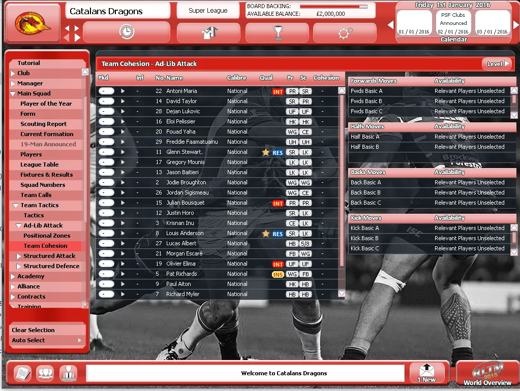 Изображение игры: Rugby League Team Manager 2015