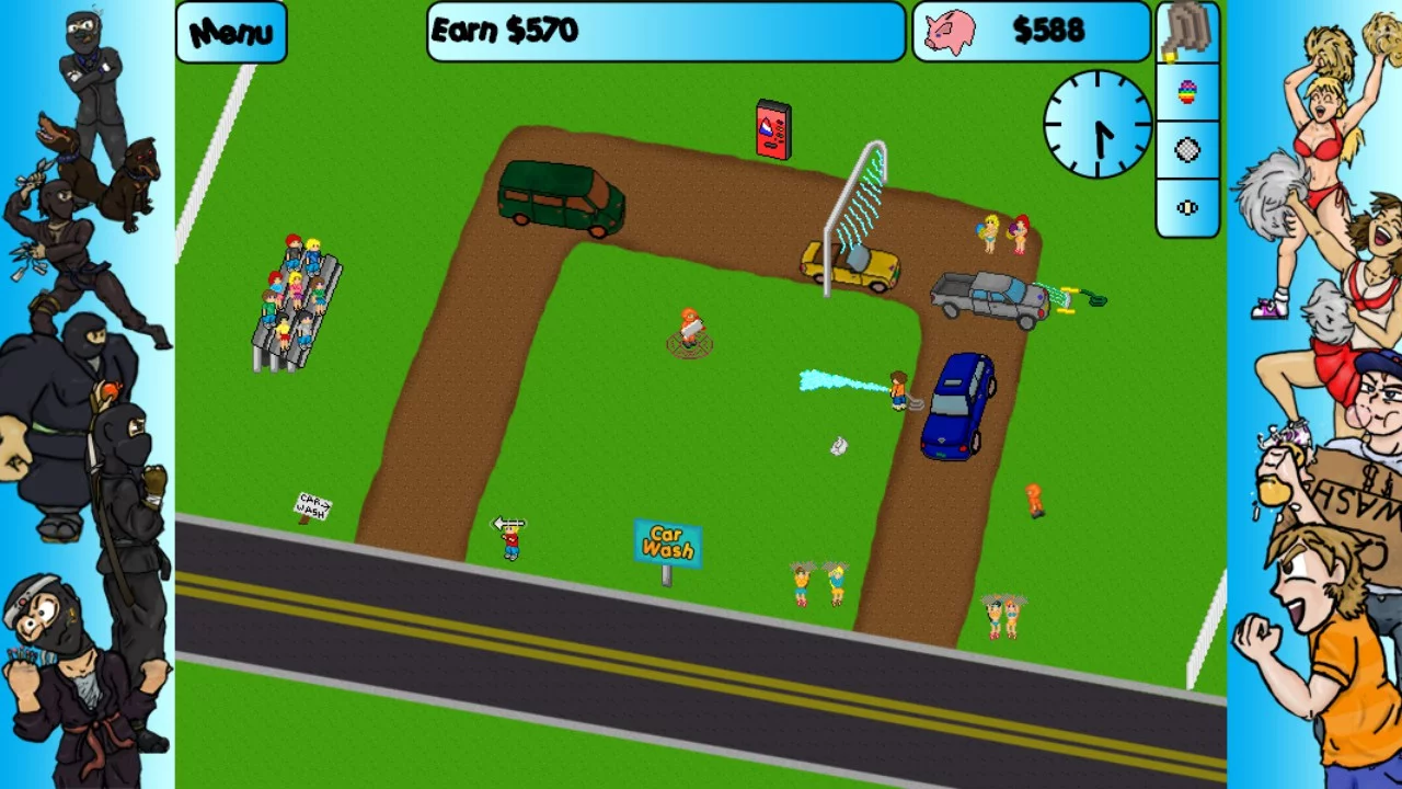 Изображение игры: Car Washer: Summer of the Ninja