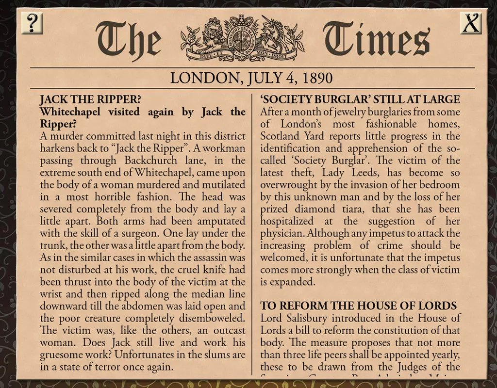 Изображение игры: Sherlock Holmes Consulting Detective: The Case of the Mystified Murderess