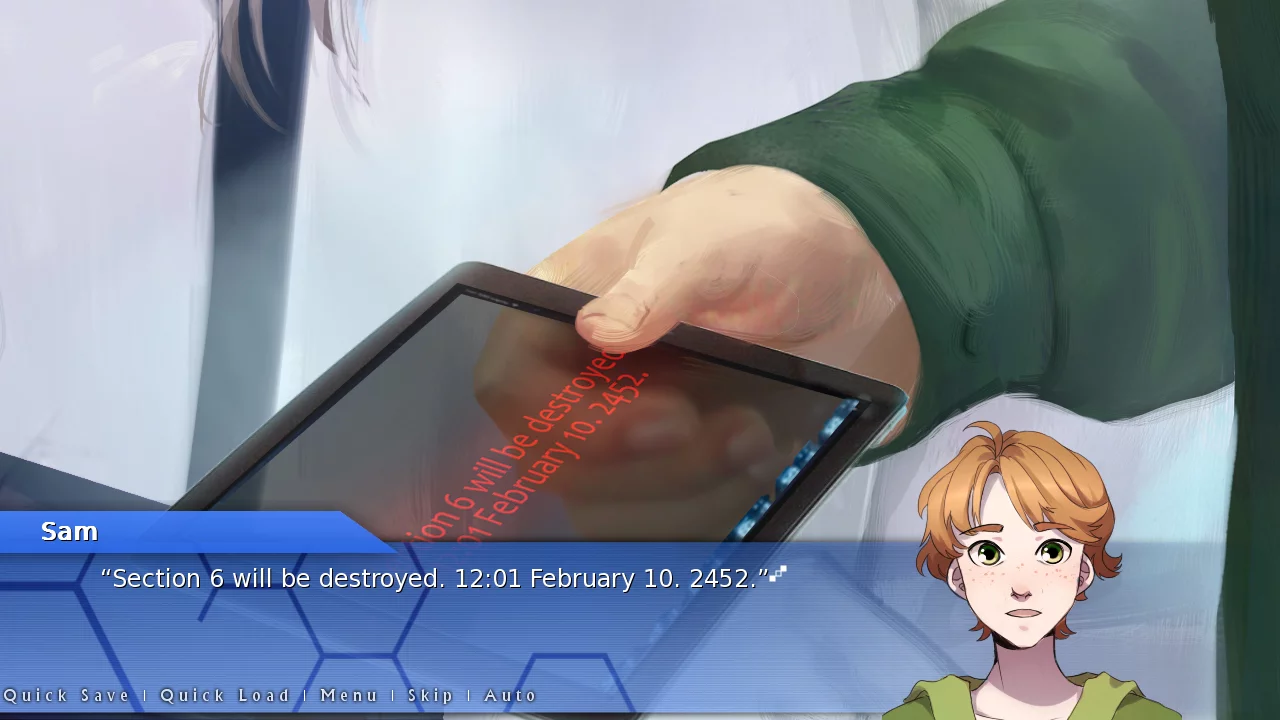 Изображение игры: Orion: A Sci-Fi Visual Novel