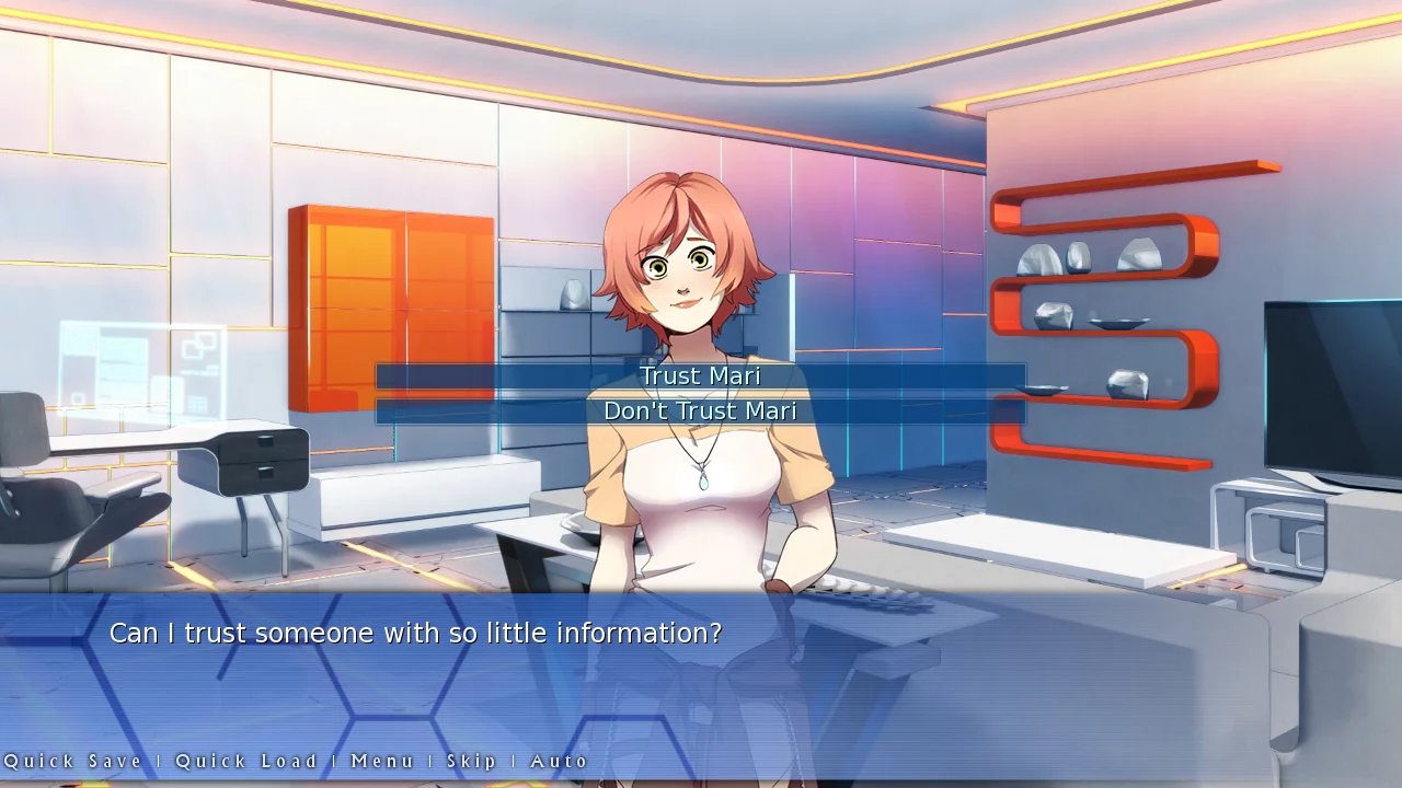 Изображение игры: Orion: A Sci-Fi Visual Novel