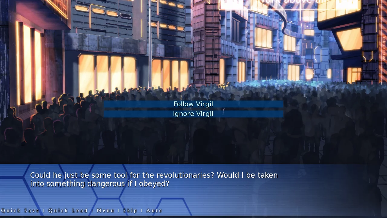 Изображение игры: Orion: A Sci-Fi Visual Novel