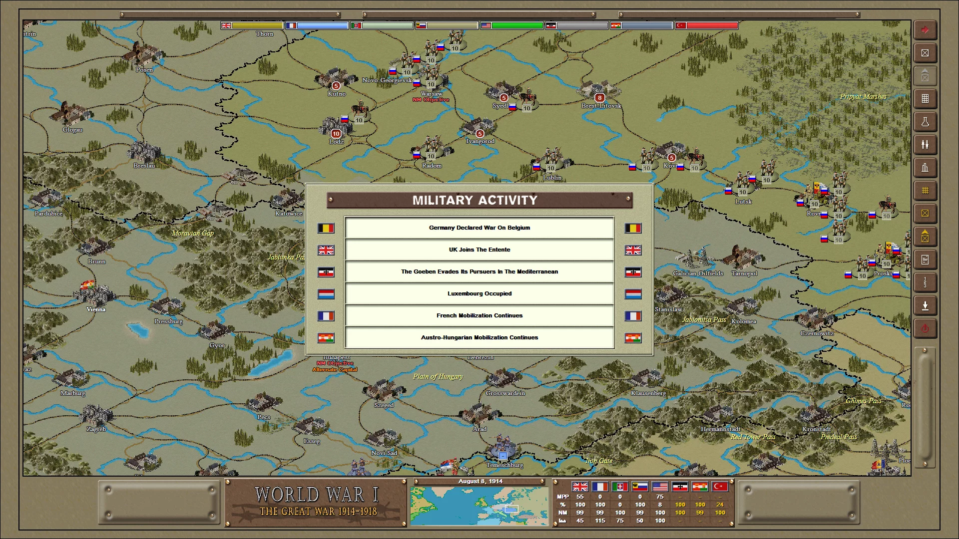 Изображение игры: Strategic Command Classic: WWI