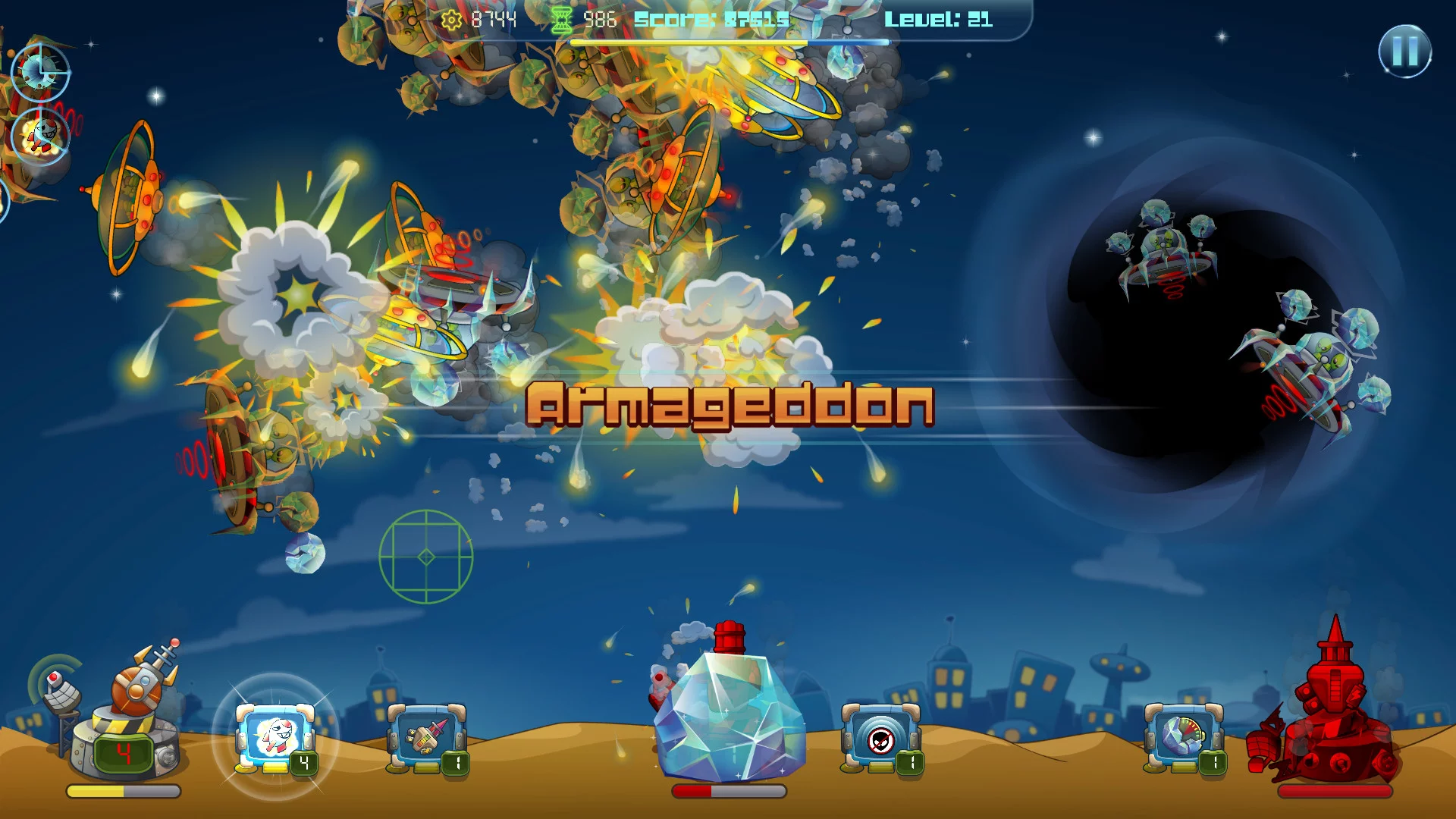 Изображение игры: Galactic Missile Defense