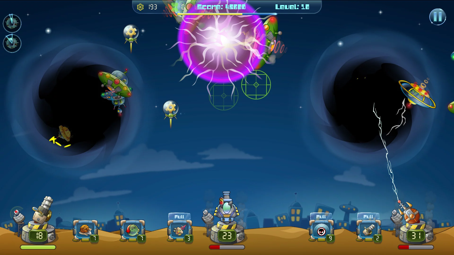 Изображение игры: Galactic Missile Defense