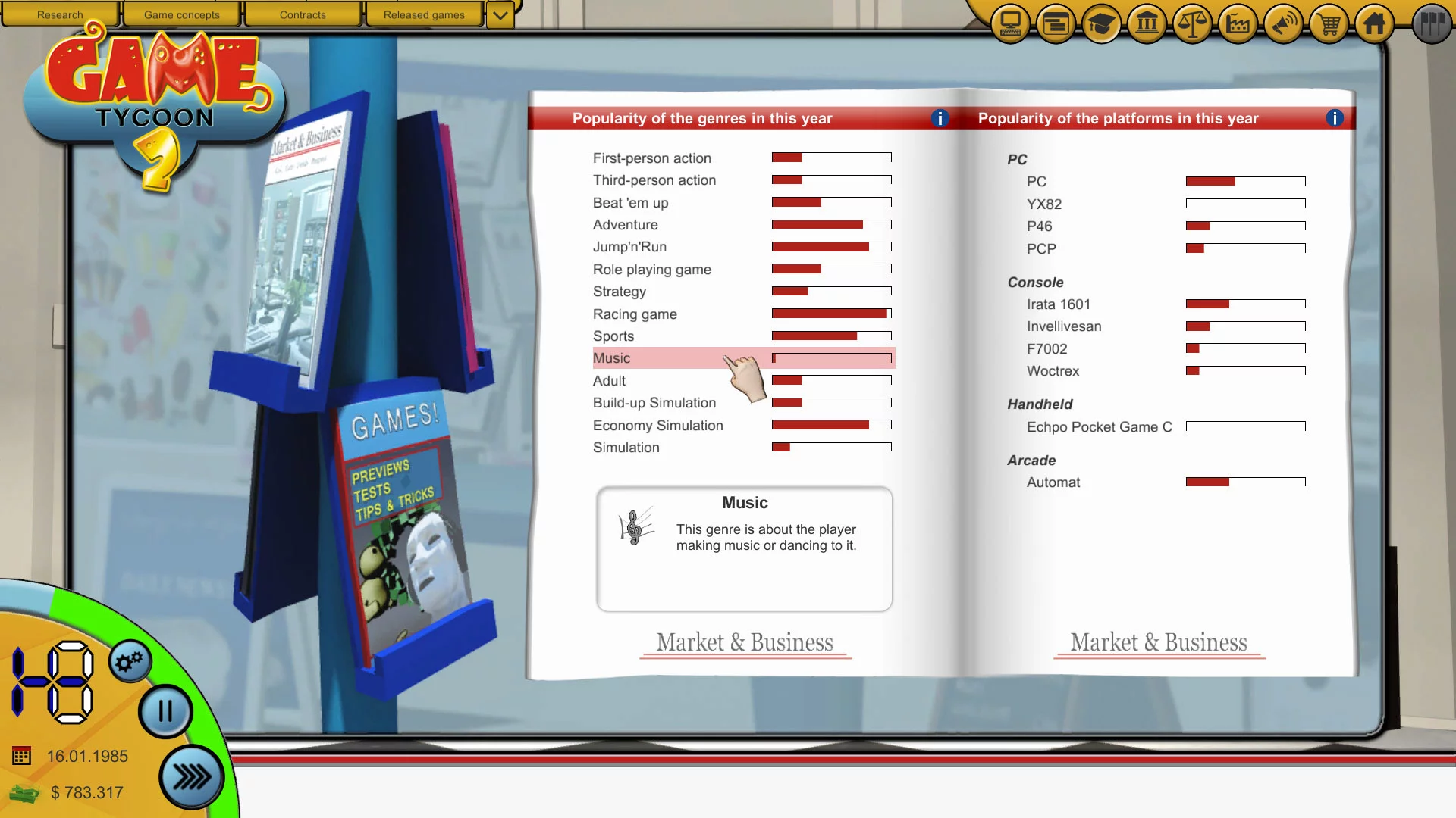 Изображение игры: Game Tycoon 2
