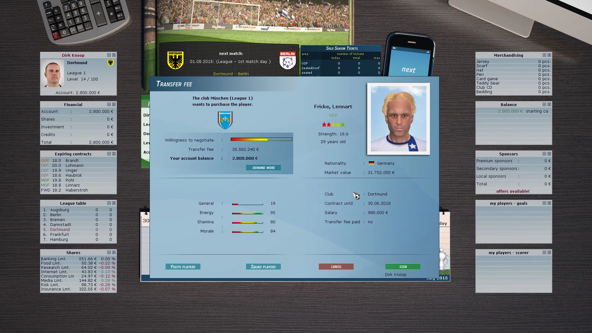 Изображение игры: Club Manager 2016