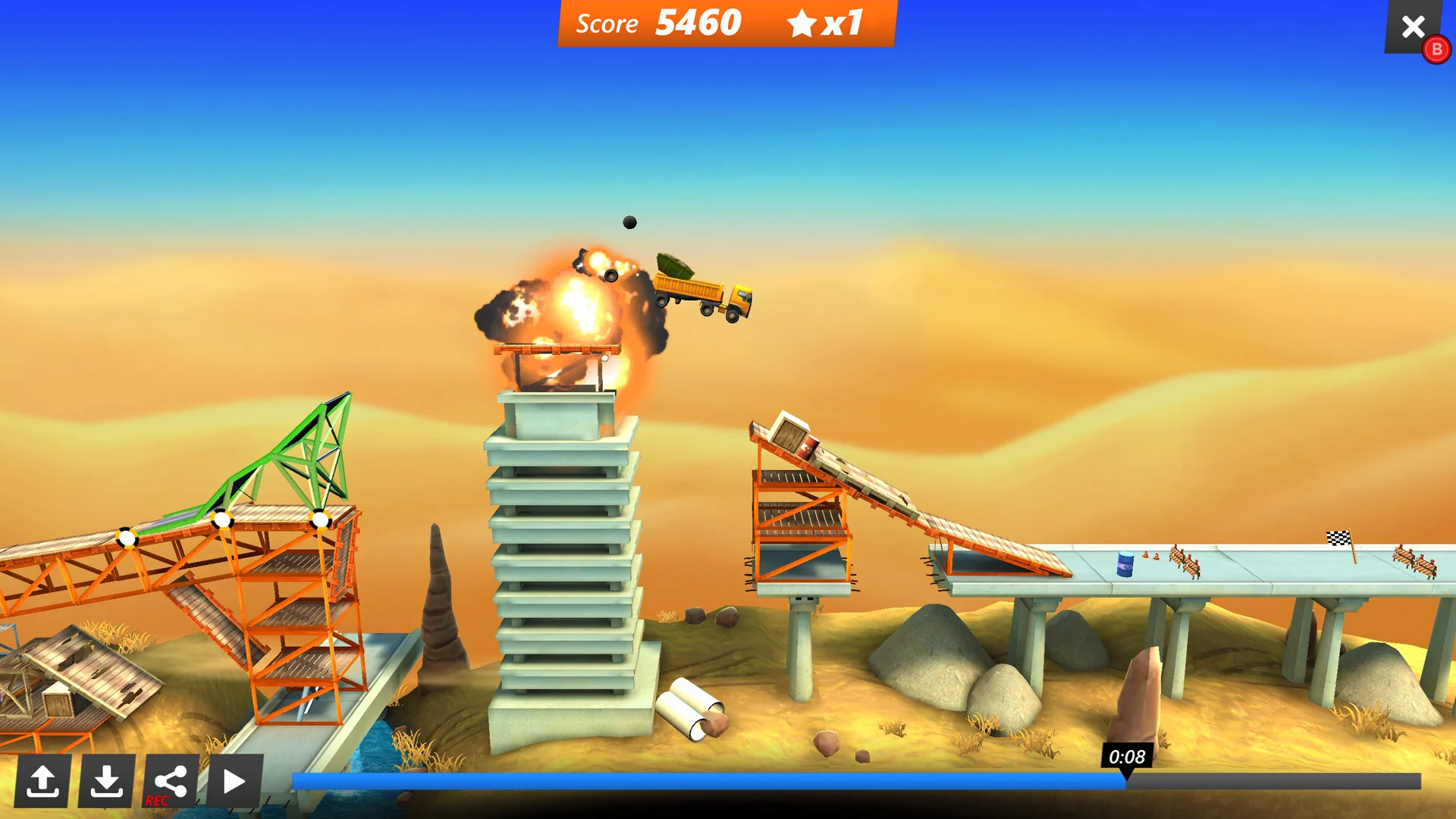 Изображение игры: Bridge Constructor Stunts