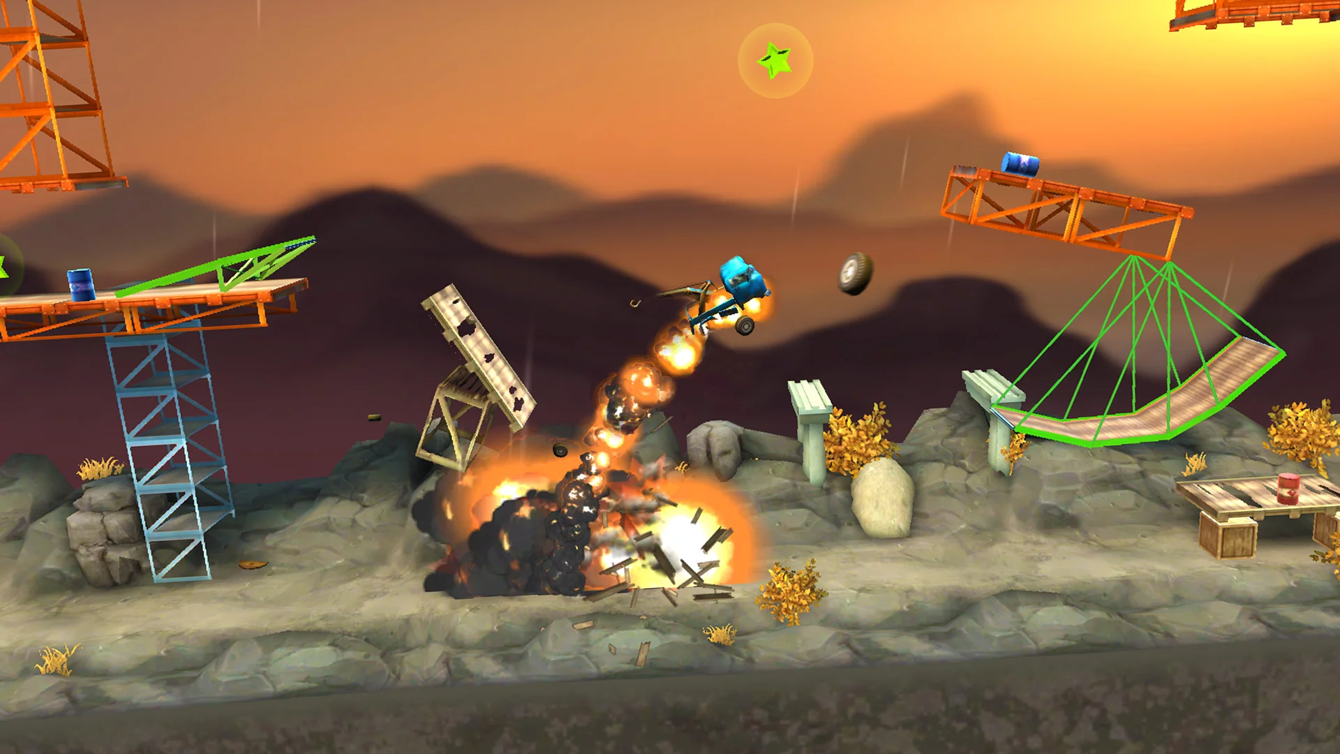Изображение игры: Bridge Constructor Stunts