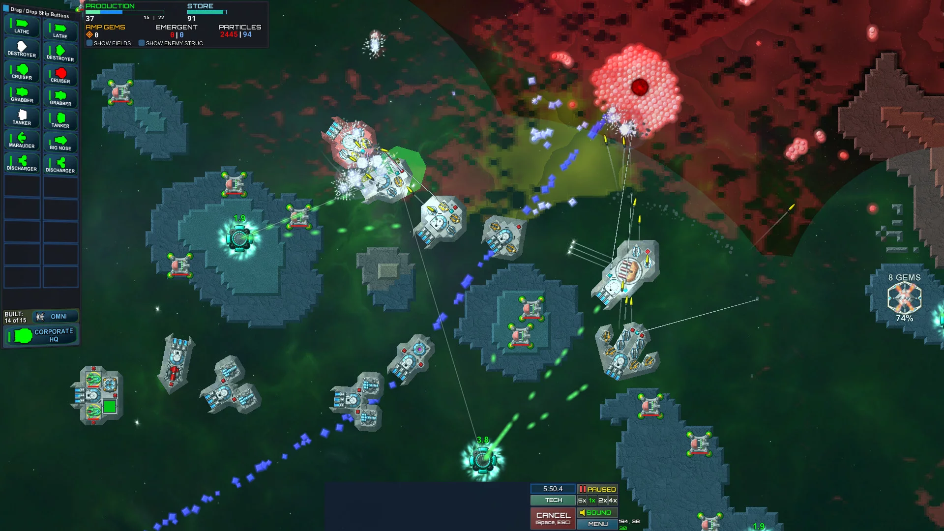 Изображение игры: Particle Fleet: Emergence