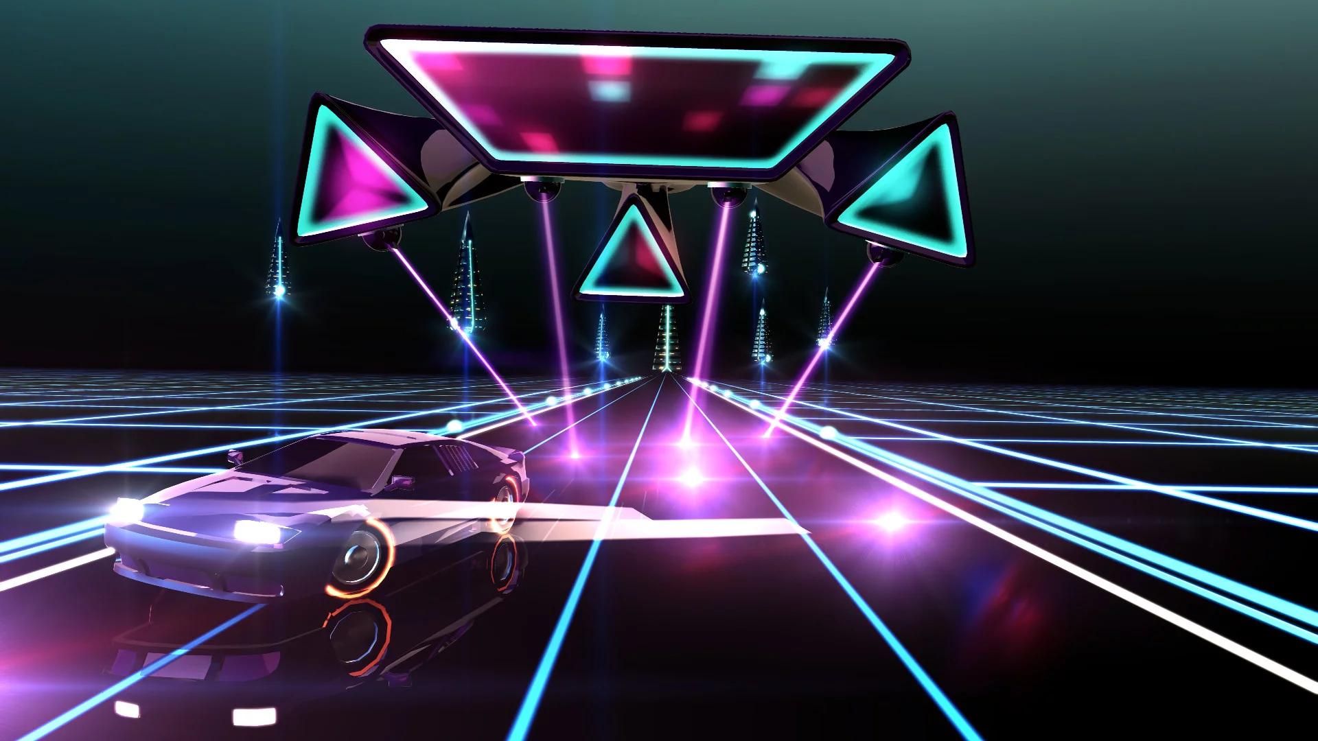 Изображение игры: Neon Drive