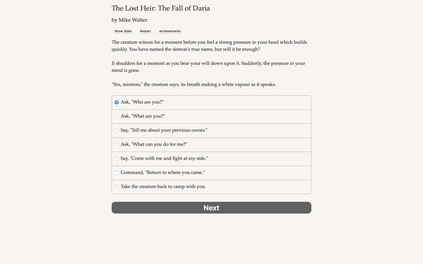 Изображение игры: The Lost Heir: The Fall of Daria