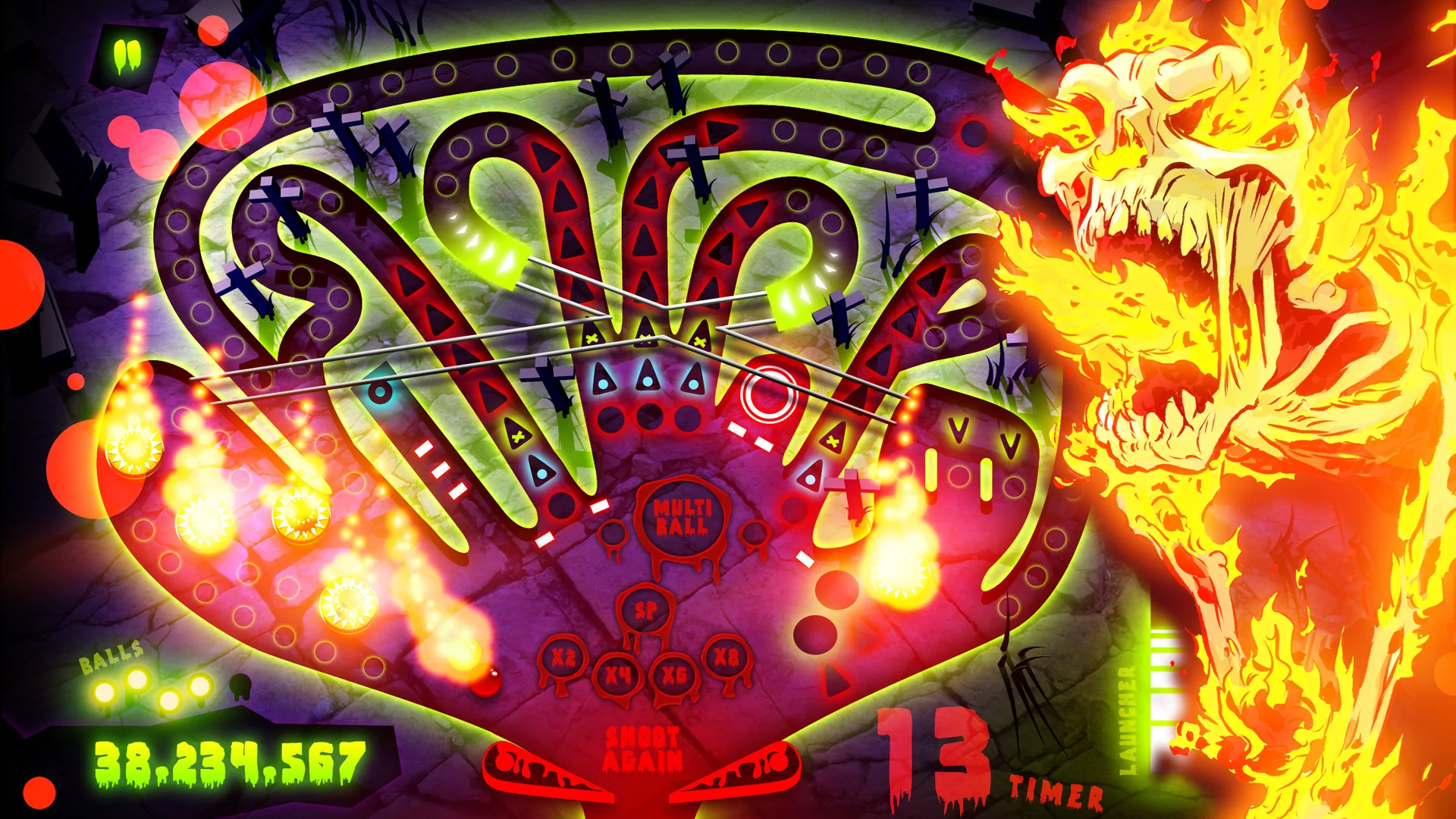 Изображение игры: Zombie Pinball