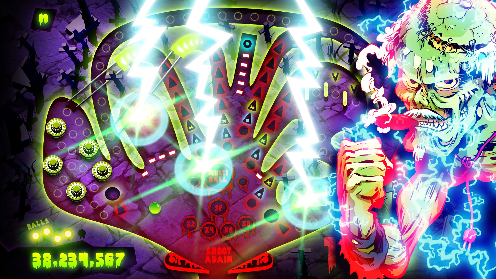 Изображение игры: Zombie Pinball