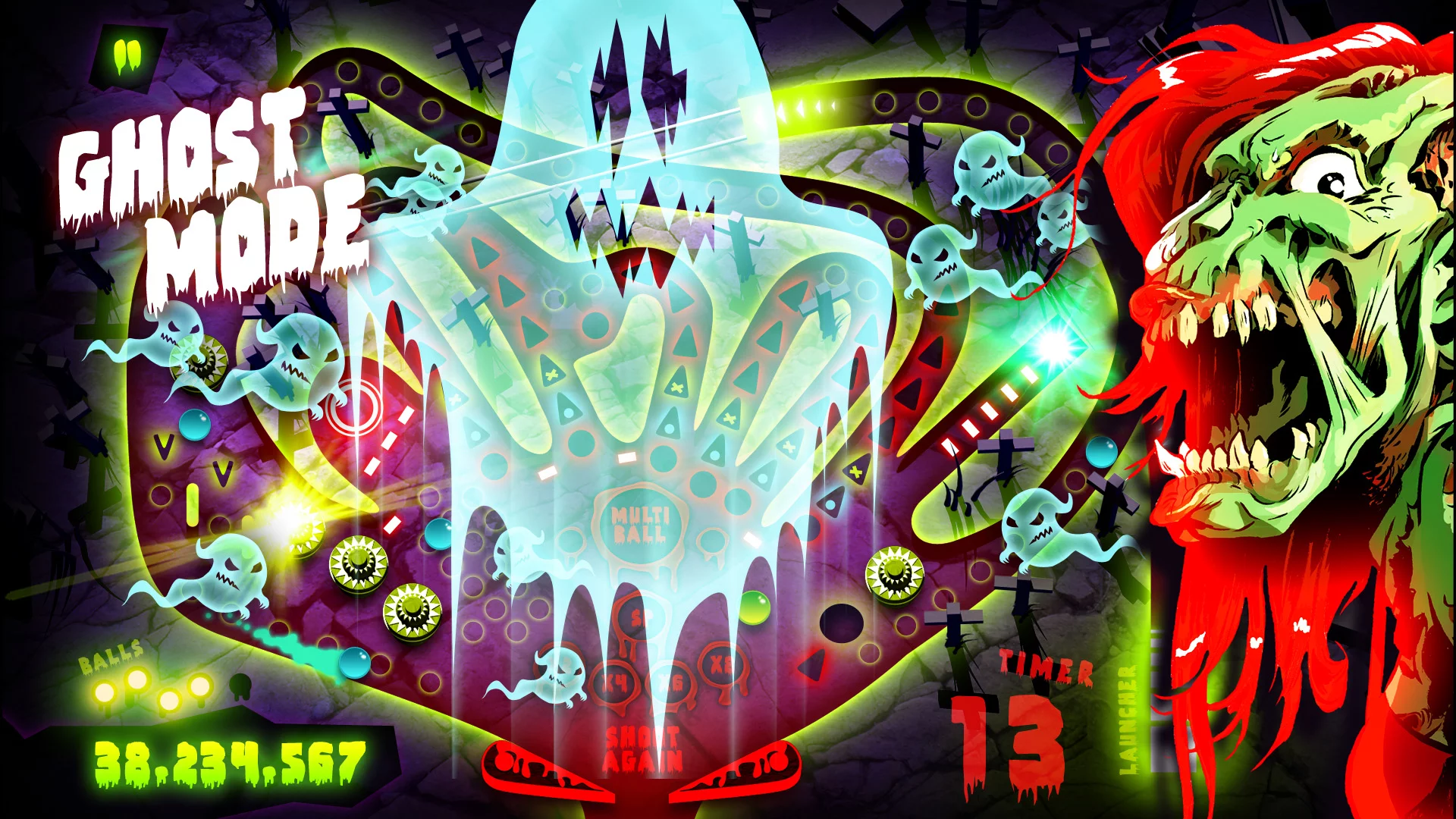 Изображение игры: Zombie Pinball