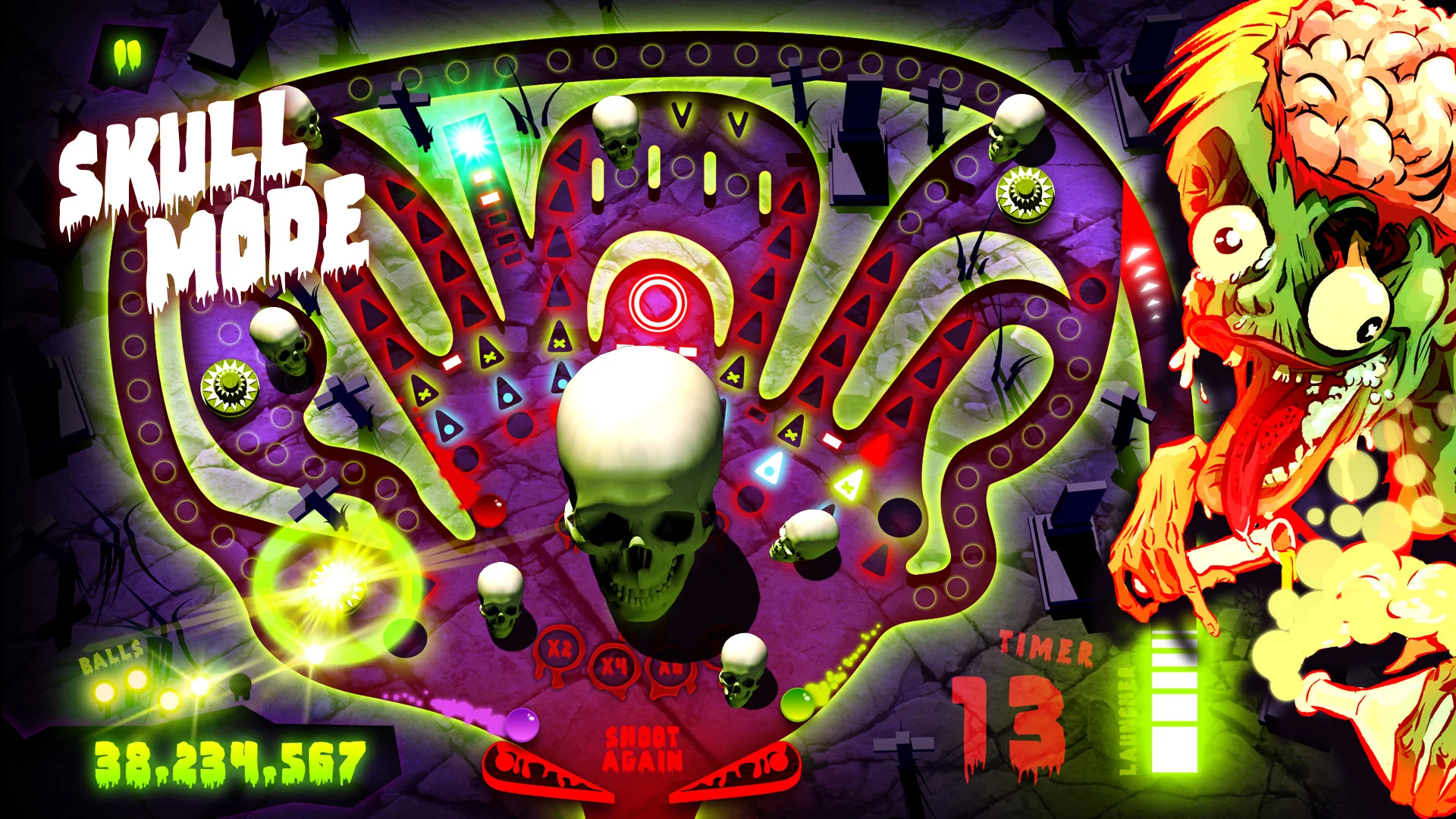 Изображение игры: Zombie Pinball