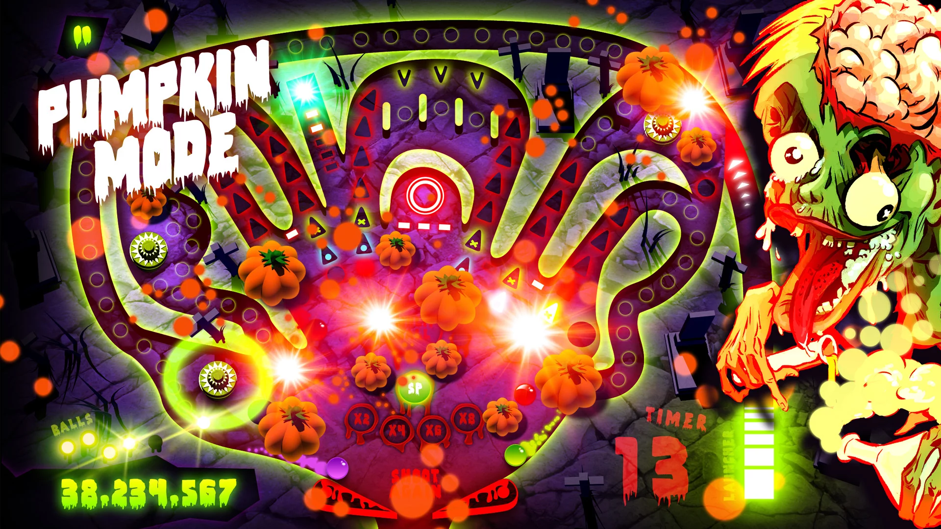 Изображение игры: Zombie Pinball
