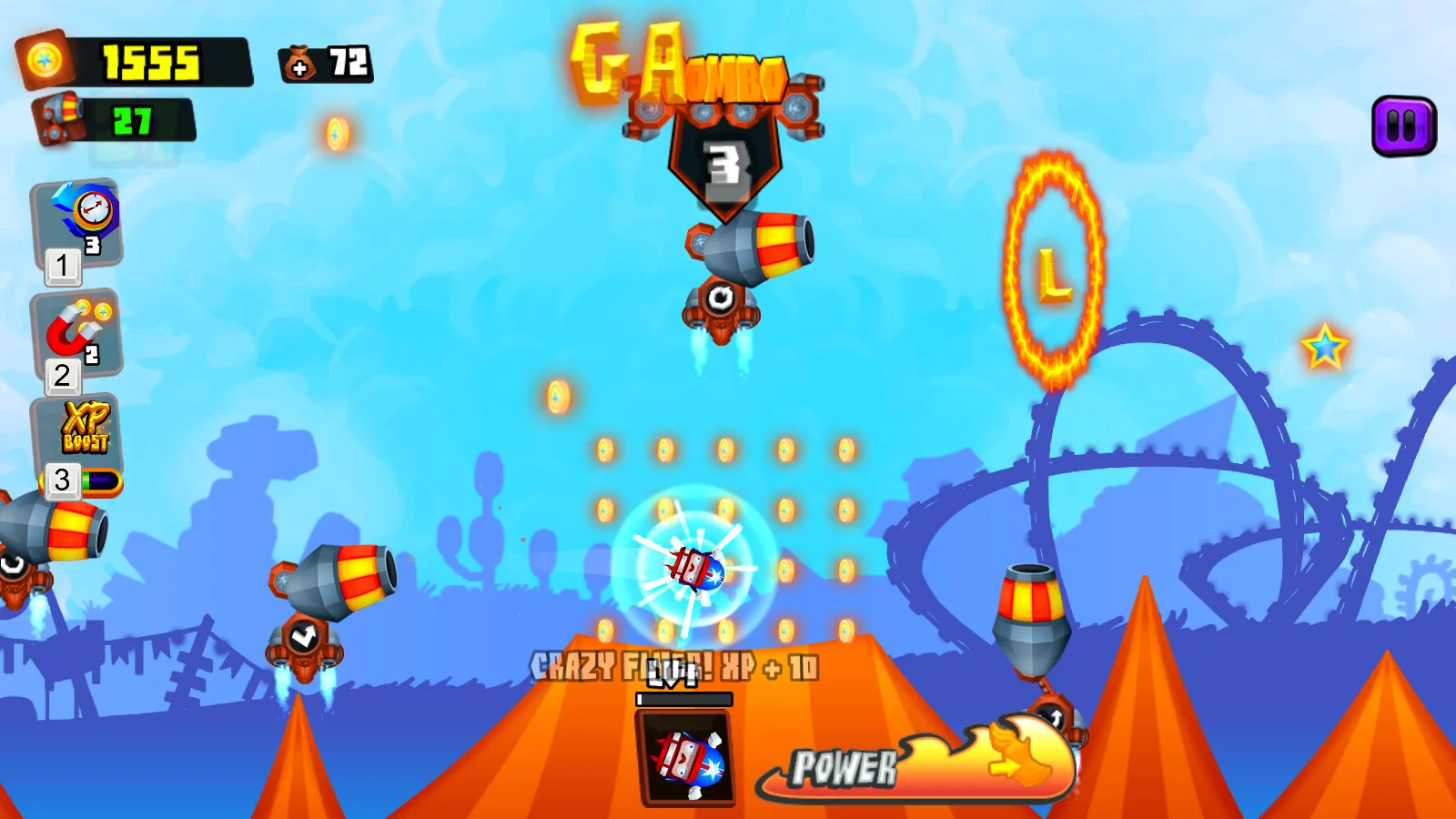Изображение игры: Galaxy Cannon Rider