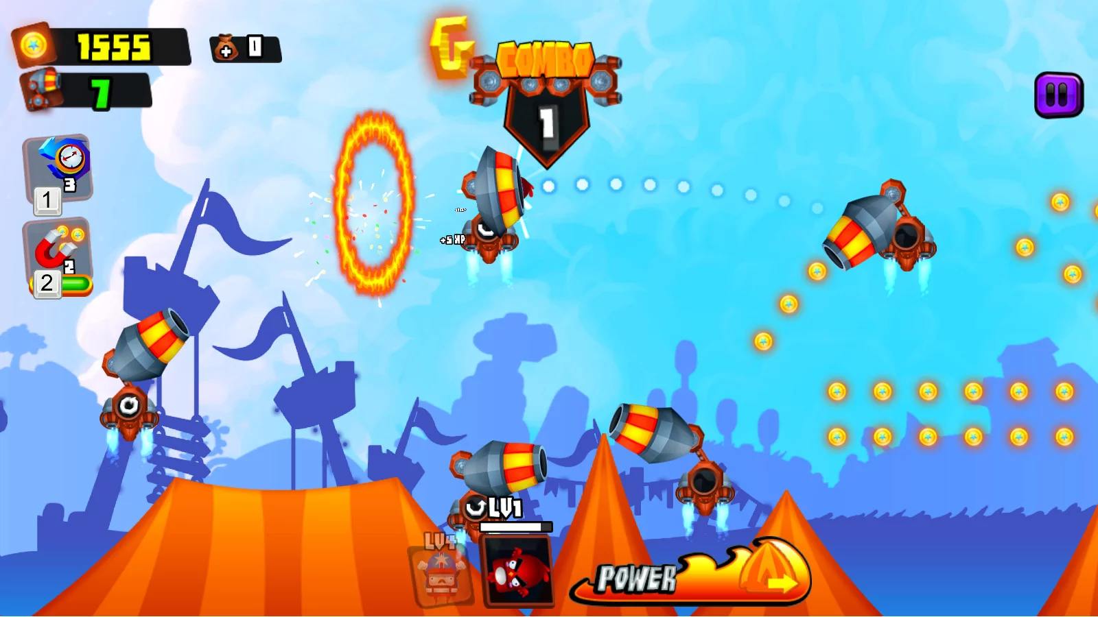 Изображение игры: Galaxy Cannon Rider