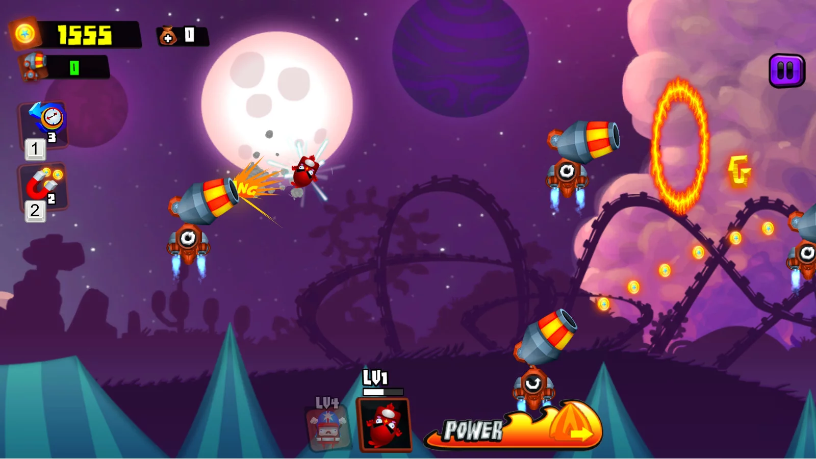 Изображение игры: Galaxy Cannon Rider
