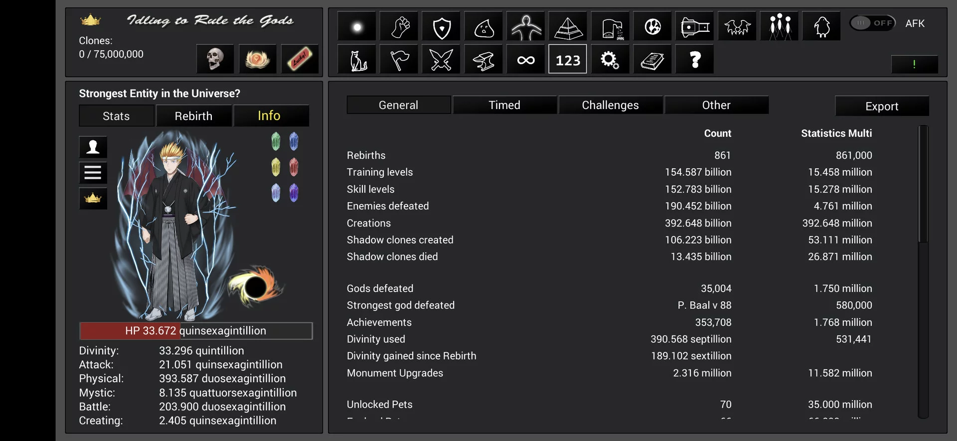 Изображение игры: Idling to Rule the Gods