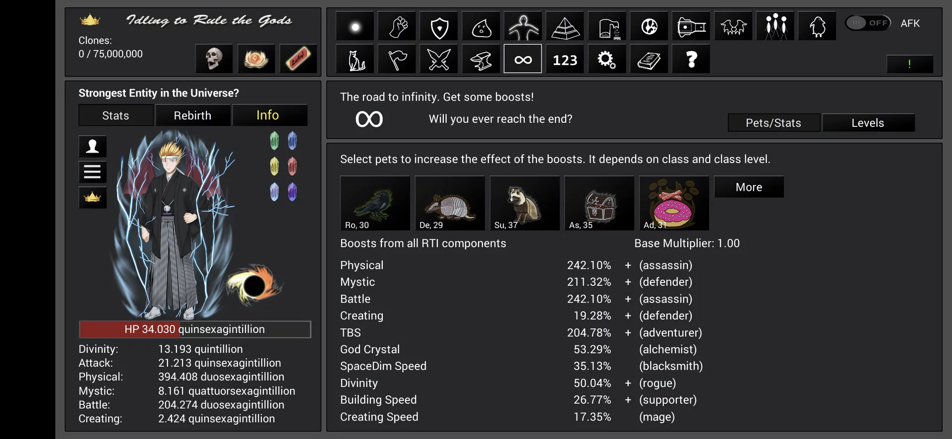 Изображение игры: Idling to Rule the Gods